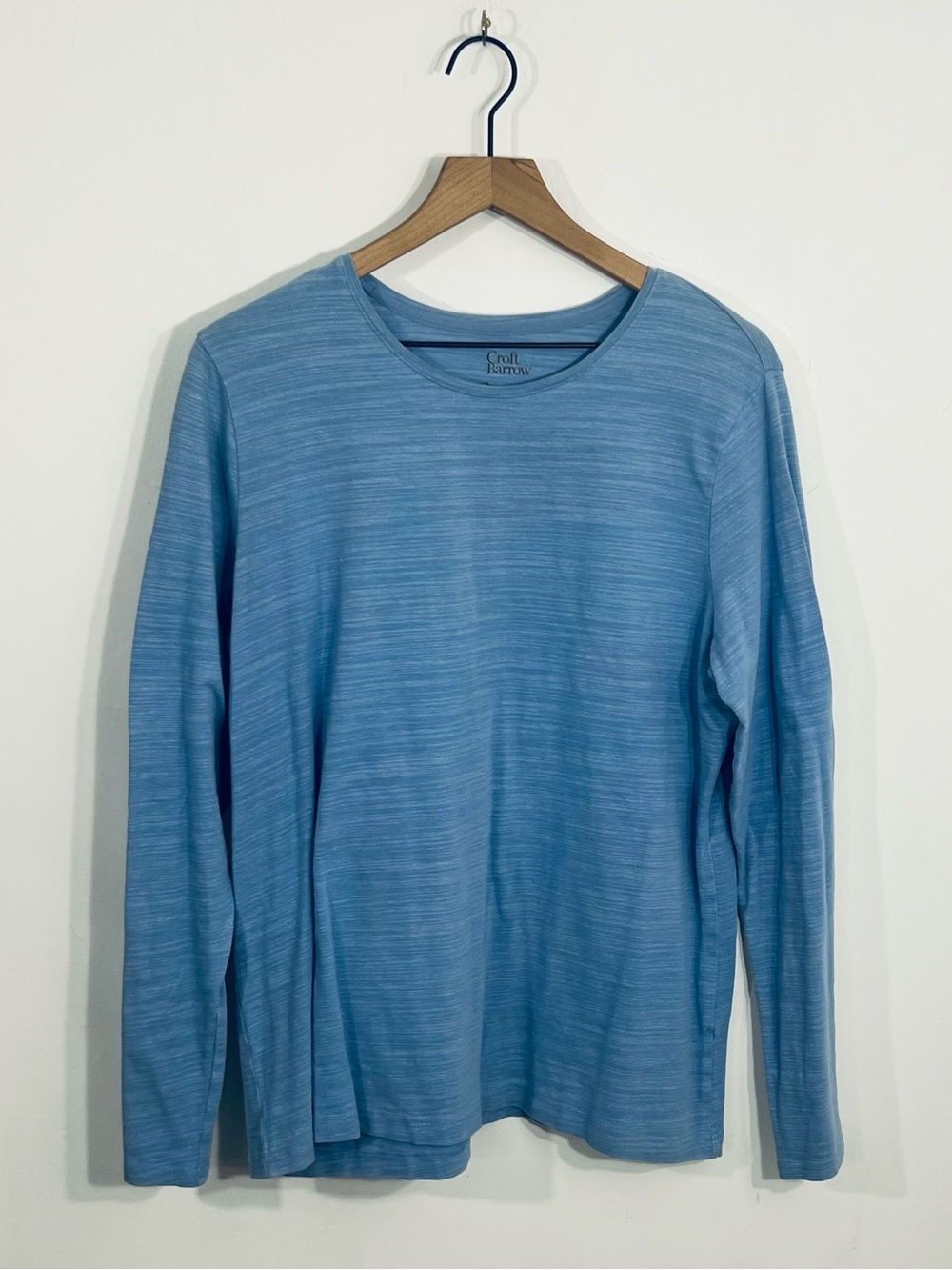 Croft&Barrow The Classic Tee Light Blue Crewneck Pullover Lightweight Sz XL
